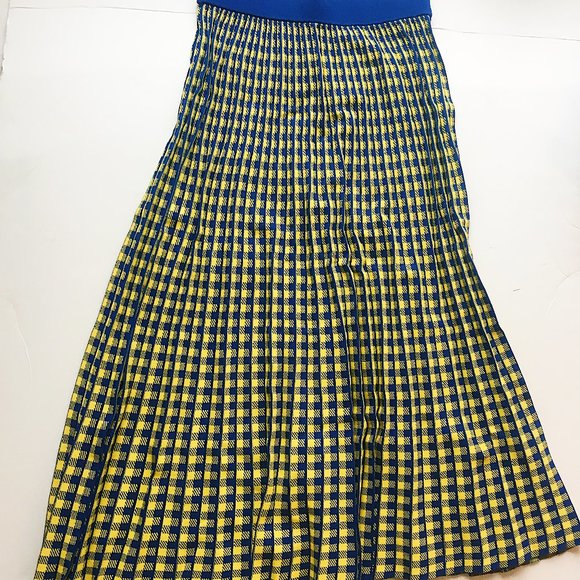 10 Crosby Derek Lam Dresses & Skirts - DEREK LAM 10 CROSBY Pleated Gingham Jacquard Skirt